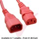 C13 to C14 High Grade H05VV-F Power Cable Red