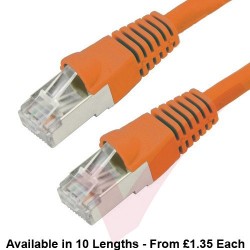 Cat6a Patch Cables RJ45 S/FTP (10G) Premium LSZH Bubble Booted Orange