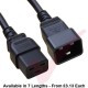 C19 to C20 High Grade H05VV-F 16A Power Cables Black