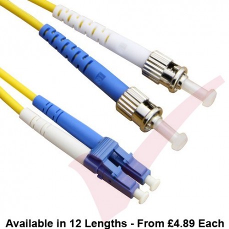 LC to ST Fibre Patch Cables OS2 Singlemode Yellow