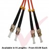 ST to ST Fibre Patch Cables OM2 Multimode Duplex Orange