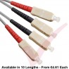 SC to SC Fibre Patch Cables OM1 Multimode Duplex Grey