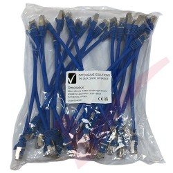 20cm Cat6a S/FTP LSZH Snagless Boot Patch Cables 24 Pack Blue