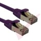 20cm Cat6a S/FTP LSZH Snagless Boot Patch Cables 24 Pack Purple