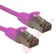 20cm Cat6a S/FTP LSZH Snagless Boot Patch Cables 24 Pack Pink