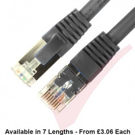 Cat8.1 Patch Cables RJ45 S/FTP LSZH Snagless Booted Black