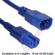 C14 to C15 HOT Condition Power Extension Cables Blue