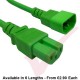 C14 to C15 HOT Condition Power Extension Cables Green