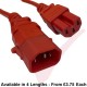 C15 to C14 'P-Lock' Power Cable Red