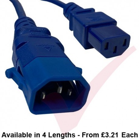 C13 to C14 'P-Lock' Power Cable Blue