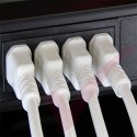 C14 to C15 HOT Condition Power Extension Cables White