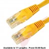 Cat6 Patch Cables RJ45 UTP High Grade PVC Flush Booted Yellow