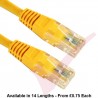 Cat5e Patch Cables Enhanced RJ45 UTP PVC Flush Booted Yellow