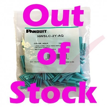 Aqua Panduit Identification Sleeve For 2mm Simplex Fibre Cables 100 Pack