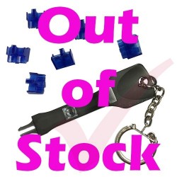 Patchsave LC Duplex Fibre Security Boot Clip (Blue) 6 Pack with Universal Removal Key