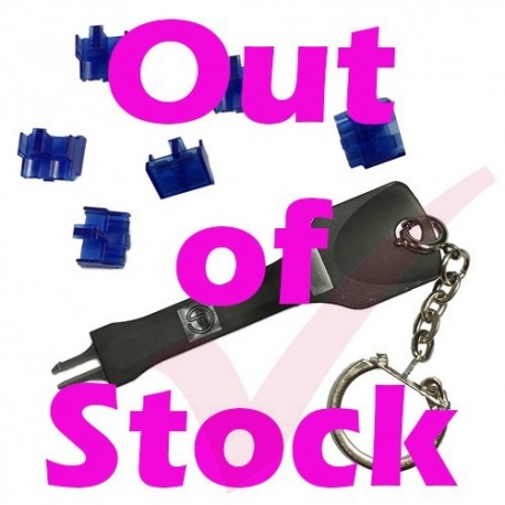 Patchsave LC Duplex Fibre Security Boot Clip (Blue) 6 Pack with Universal Removal Key