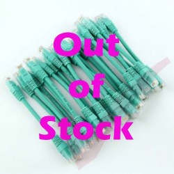 24 Pack of 20cm (8-inch) in Green - Cat6 High Grade 250MHz 24AWG LSZH Patch Cables for 2U Patching