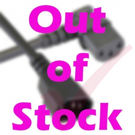 C13 Angled Left to C14 Straight Premium SJT Power Cables Black