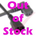 C13 Angled Left to C14 Straight Premium SJT Power Cables Black