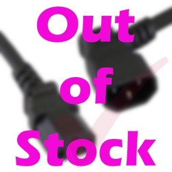 C13 Straight to C14 Angled Right Premium SJT Power Cables Black