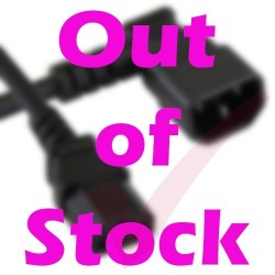 C13 Straight to C14 Angled Left Premium SJT Power Cables Black