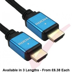 HDMI 8k Ultra High Speed v2.1 Certified Cable Blue Aluminium