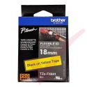 Brother 18mm Wide Tape Black On Yellow Flexible ID Laminated TZEFX-641