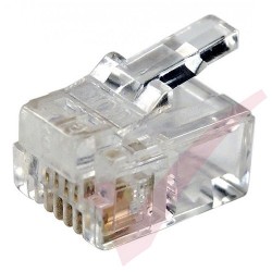 RJ11 Plug Jack (6P4C) 50 Pack 