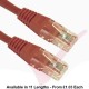 Cat5e Patch Cables RJ45 UTP High Grade PVC Flush Booted Brown
