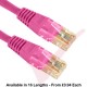 Cat5e Patch Cables RJ45 UTP High Grade PVC Flush Booted Pink