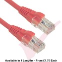 Excel Cat5e Patch Cables RJ45 UTP LSZH Snagless Booted Pink