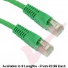 Cat5e Patch Cables Premium RJ45 UTP LSZH Bubble Booted Green