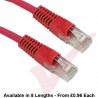 Cat5e Patch Cables Premium RJ45 UTP LSZH Bubble Booted Red
