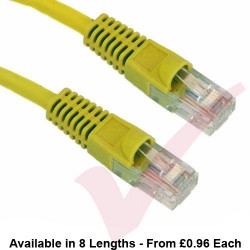 Cat5e Patch Cables Premium RJ45 UTP LSZH Bubble Booted Yellow