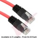 Cat5e Patch Cables Crossover RJ45 UTP PVC Black Booted Red