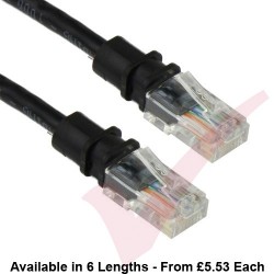 Black - Patchsee UTP PVC Cat5e RJ45 Basic Patch Cord