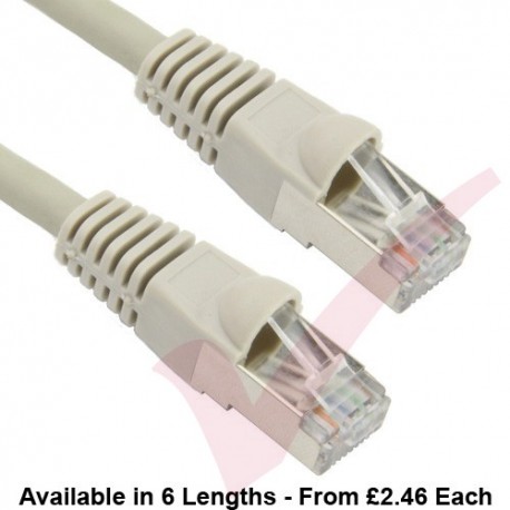 Cat5e Patch Cables Enhanced RJ45 F/UTP PVC Bubble Booted Grey
