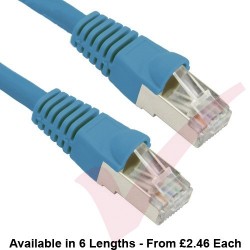 Cat5e Patch Cables Enhanced RJ45 F/UTP PVC Bubble Booted Blue
