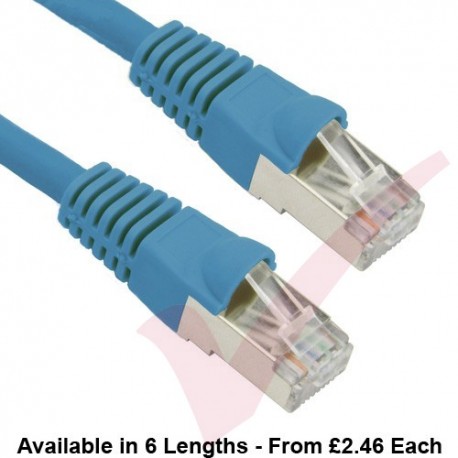 Cat5e Patch Cables Enhanced RJ45 F/UTP PVC Bubble Booted Blue
