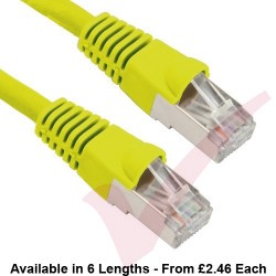 Cat5e Patch Cables Enhanced RJ45 F/UTP PVC Bubble Booted Yellow
