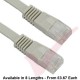 Cat5e Patch Cables Flat RJ45 UTP LSZH Flush Booted Grey