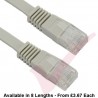 Cat5e Patch Cables Flat RJ45 UTP LSZH Flush Booted Grey