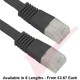 Cat5e Patch Cables Flat RJ45 UTP LSZH Flush Booted Black