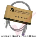 Cat6 Slim U/UTP Small Diameter Snagless Booted Patch Cables Grey