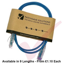 Cat6 Slim U/UTP Small Diameter Snagless Booted Patch Cables Blue
