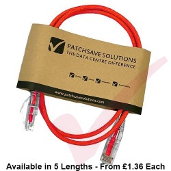 Cat6 Slim U/UTP Small Diameter Snagless Booted Patch Cables Red