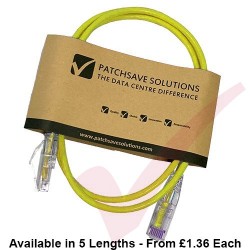 Cat6 Slim U/UTP Small Diameter Snagless Booted Patch Cables Yellow