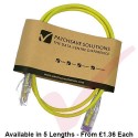 Cat6 Slim U/UTP Small Diameter Snagless Booted Patch Cables Yellow