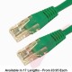 Cat6 Patch Cables RJ45 UTP High Grade PVC Flush Booted Green