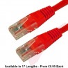 Cat6 Patch Cables RJ45 UTP High Grade PVC Flush Booted Red